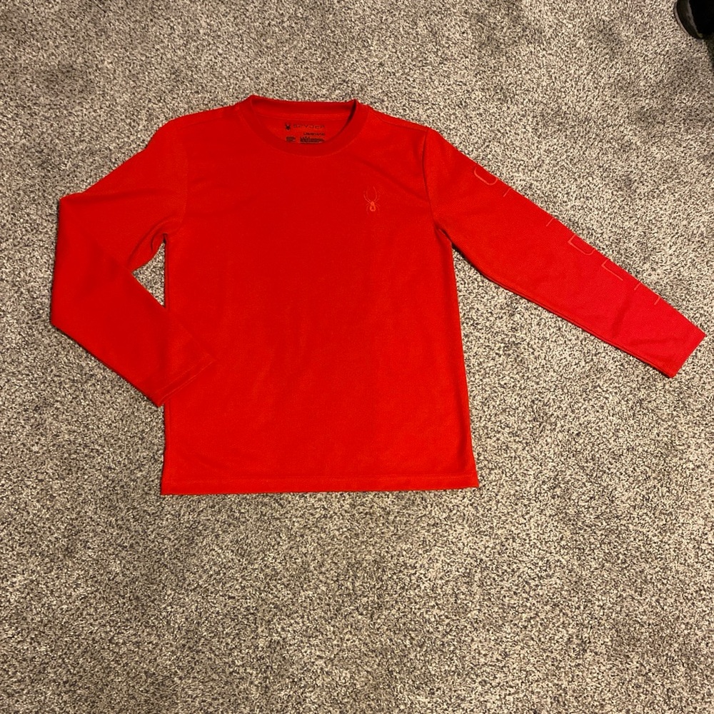 Spyder Vibrant Red Long Sleeve Kids Tee